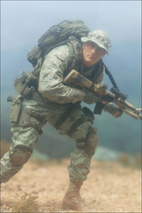McFarlane's Military Series 1 Marine Corps Recon caucasian action figure toy